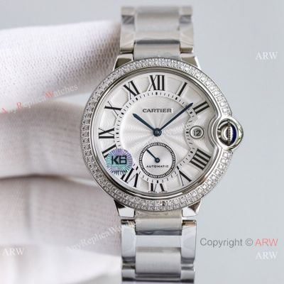 Swiss Quality Cartier Ballon Bleu 42mm Citizen Watch Diamond Stainless Steel Case